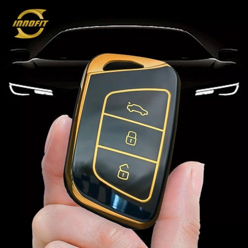 JAA1T1-Black-Gold Plating- Car Key Cover For JAC