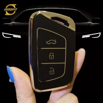 JAA1T1-Black-Silver Plating- Car Key Cover For JAC