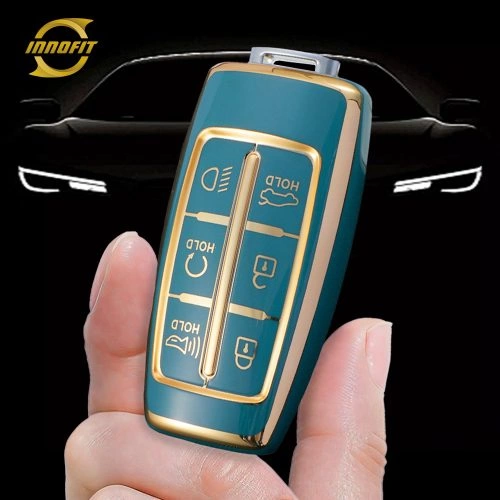 GNA2T1-Granny Grey-Gold Plating- Car Key Cover For GENESIS
