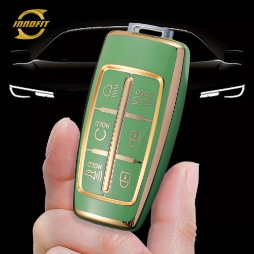 GNA2T1-Green-Gold Plating- Car Key Cover For GENESIS
