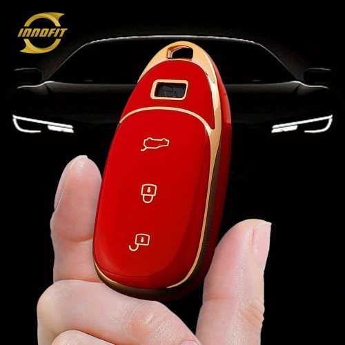 LIA1T1-Red-Gold Plating- Car Key Cover For Li Auto Inc