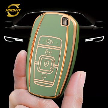 LNA1T1-Green-Gold Plating- Car Key Cover For LINCOLN