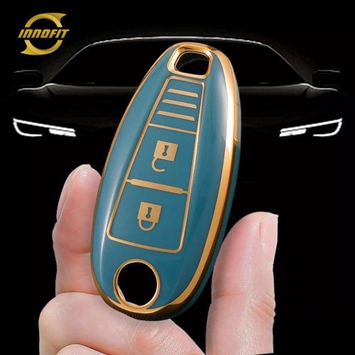 SUA1T1-Granny Grey-Gold Plating- Car Key Cover For Suzuki