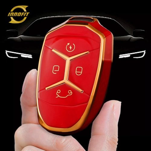 LYA1T1-Red-Gold Plating- Car Key Cover For LYNK