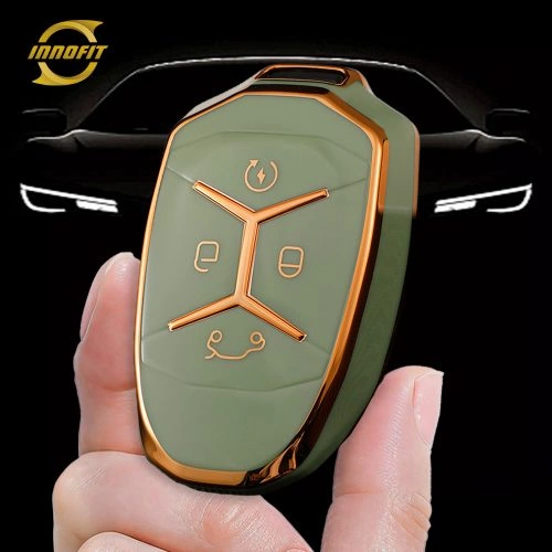 LYA1T1-Green-Gold Plating- Car Key Cover For LYNK
