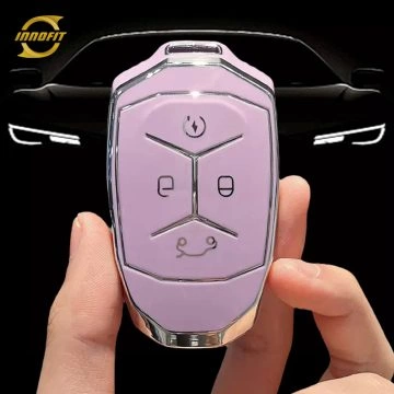 LYA1T1-Purple-Silver Plating- Car Key Cover For LYNK