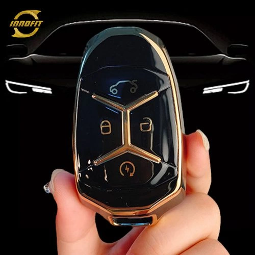 LYA1T1-Черно-золотое покрытие-Чехол для автомобильного ключа для LYNK