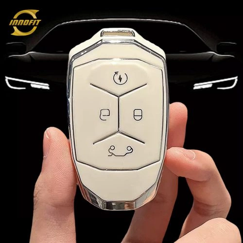 LYA1T1-White-Silver Plating- Car Key Cover For LYNK