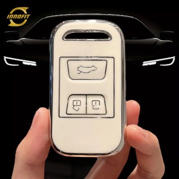 CRA1T1-White-Silver Plating- Car Key Cover For Chery