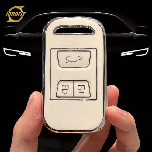 CRA1T1-White-Silver Plating- Car Key Cover For Chery