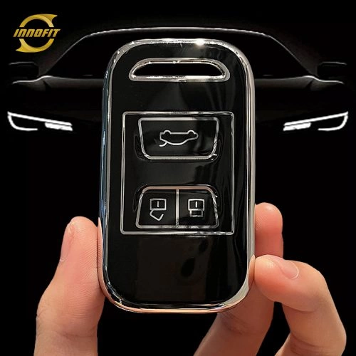 CRA1T1-Black-Silver Plating- Car Key Cover For Chery