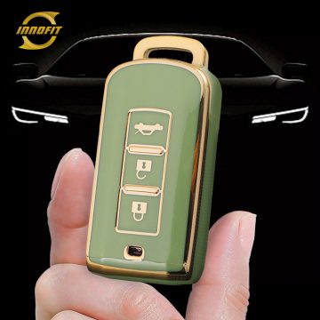 MIA1T1-Green-Gold Plating- Car Key Cover For Mitsubishi