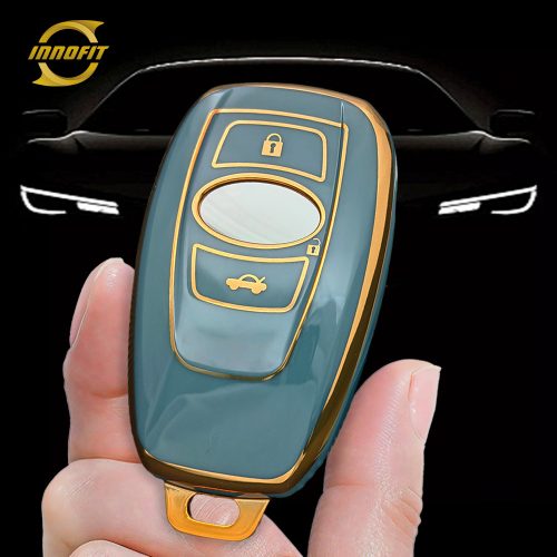SBA1T1-Granny Grey-Gold Plating- Car Key Cover For Subaru