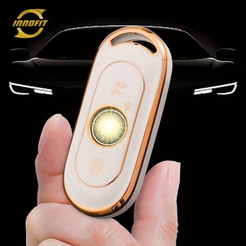 WMA1T1- 화이트-골드 도금-WM용 자동차 키 커버