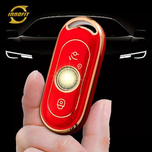 WMA1T1-Red-Gold Plating- Car Key Cover For WM