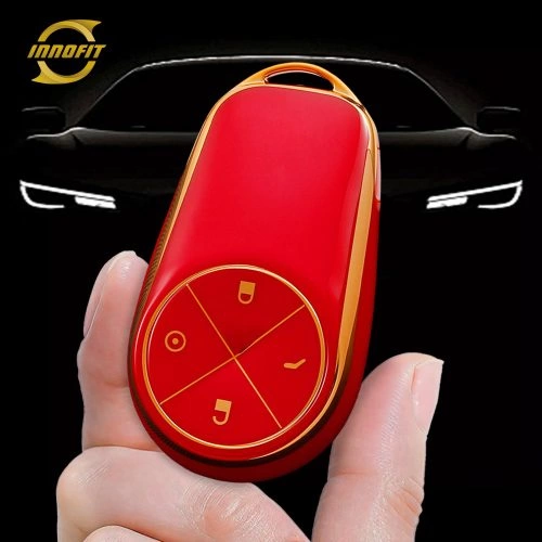 NOA1T1-Red-Gold Plating- Car Key Cover For NIO