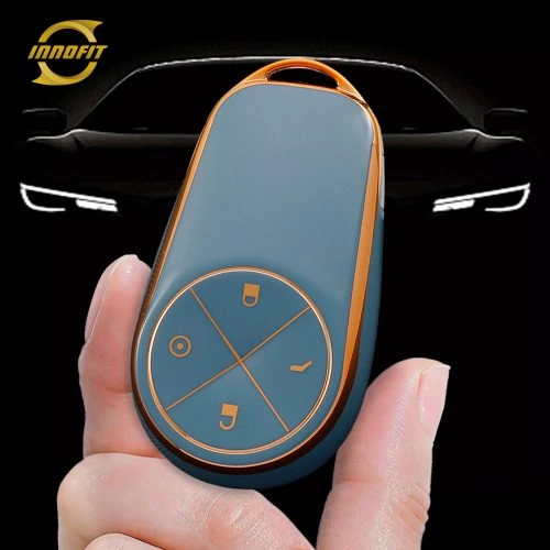 NOA1T1-Granny Grey-Gold Plating- Car Key Cover For NIO