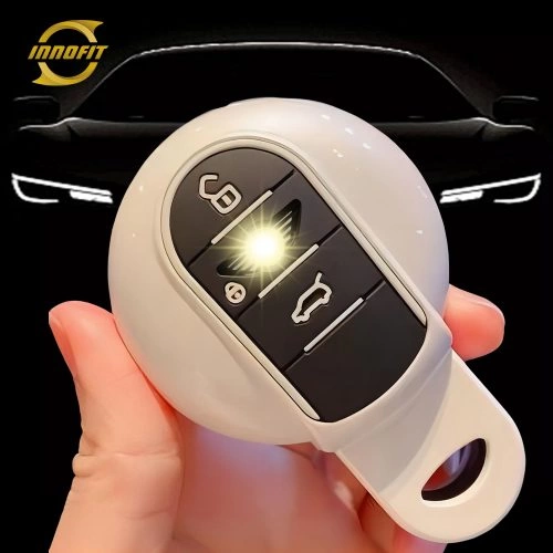MNA1T1-White-Silver Plating- Car Key Cover For MINI