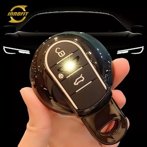MNA1T1-Copertura della chiave dell'auto con placcatura nera-argento per MINI