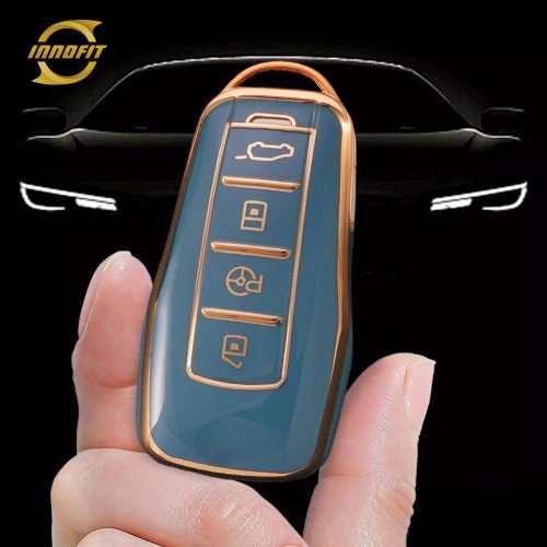 XPA1T1-Granny Grey-Gold Plating- Car Key Cover For XPENG