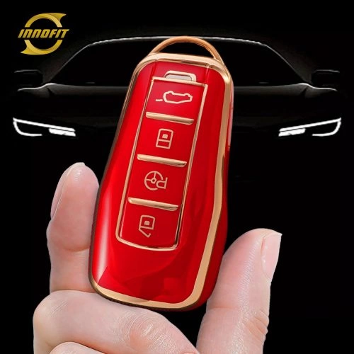 XPA1T1-Red-Gold Plating- Car Key Cover For XPENG