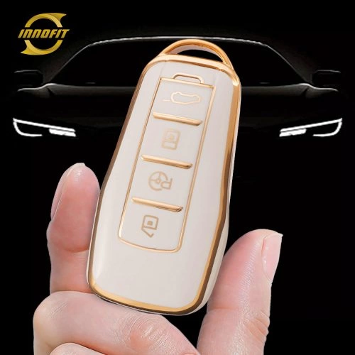 XPA1T1-White-Gold Plating- Car Key Cover For XPENG