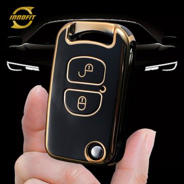 FAA1T1-Black-Gold Plating- Car Key Cover For FAW