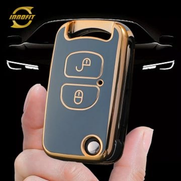 FAA1T1-Granny Grey-Gold Plating- Car Key Cover For FAW