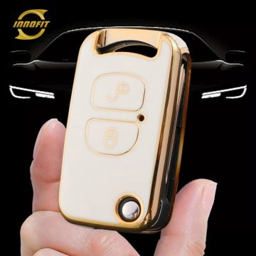 FAA1T1-White-Gold Plating- Car Key Cover For FAW