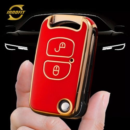 FAA1T1-Rojo-Dorado- Cubierta de la llave del coche para FAW