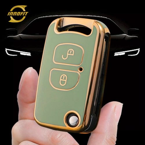 FAA1T1-Green-Gold Plating- Car Key Cover For FAW