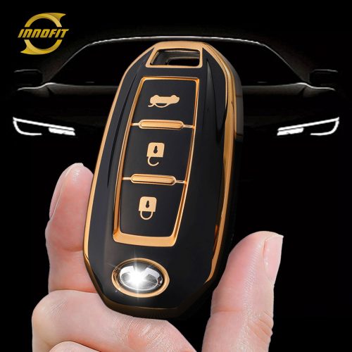 INA1T1-Black-Gold Plating- Car Key Cover For Infiniti