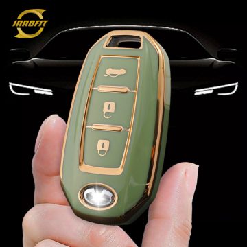 INA1T1-Green-Gold Plating- Car Key Cover For Infiniti