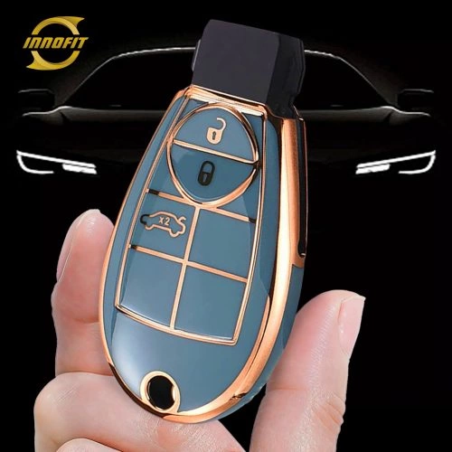 CYC1T1-Granny Grey-Gold Plating- Car Key Cover For Chrysler