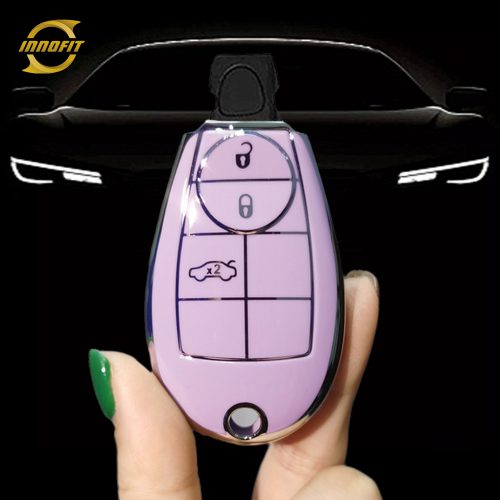 CYC1T1-Purple-Silver Plating- Car Key Cover For Chrysler