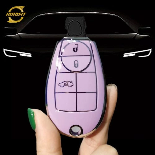 CYC1T1-Purple-Silver Plating- Car Key Cover For Chrysler