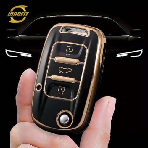 WUB1T1-Black-Gold Plating- Car Key Cover For Wuling