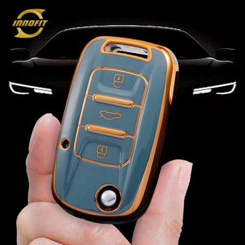 WUB1T1-Granny Grey-Gold Plating- Car Key Cover For Wuling