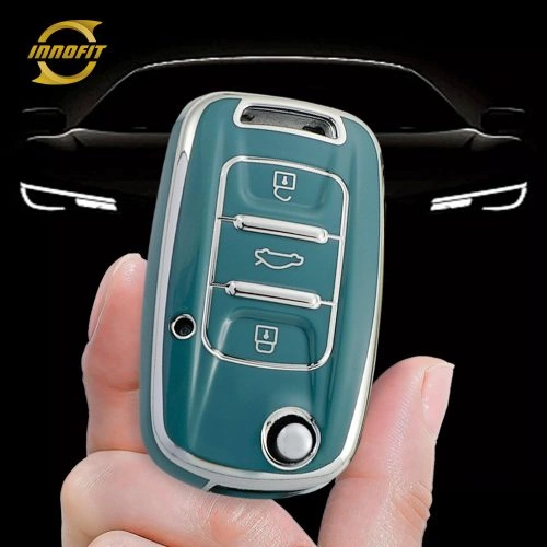 WUB1T1-Granny Grey-Silver Plating- Car Key Cover For Wuling