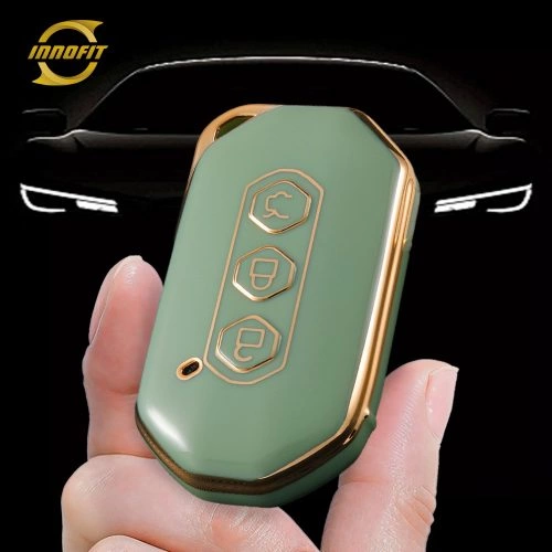 WUD1T1-Green-Gold Plating- Car Key Cover For Wuling
