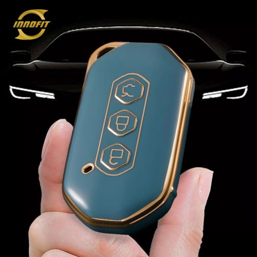 WUD1T1-Granny Grey-Gold Plating- Car Key Cover For Wuling