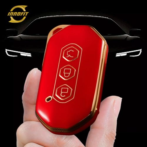 WUD1T1-Red-Gold Plating- Car Key Cover For Wuling