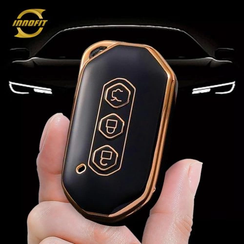 WUD1T1-Black-Gold Plating- Car Key Cover For Wuling