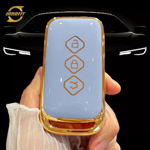 WUE1T1-Blue-Gold Plating- Car Key Cover For Wuling