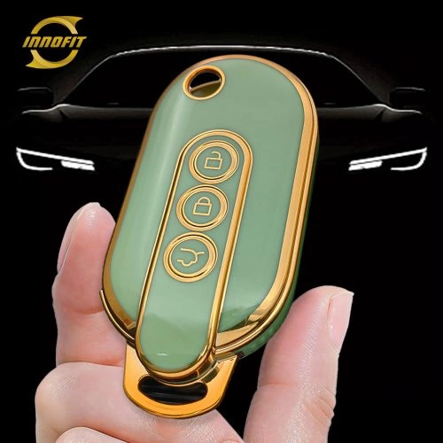 WUF1T1-Green-Gold Plating- Car Key Cover For Wuling