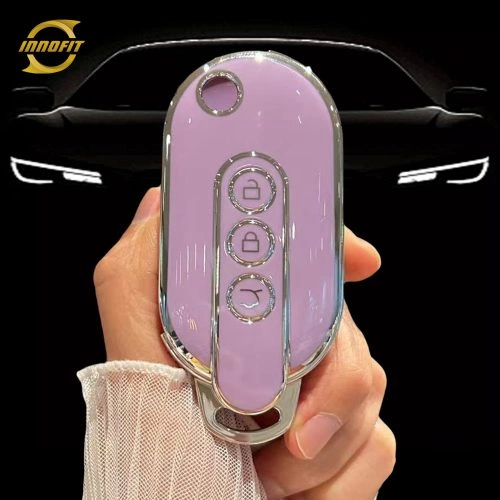 WUF1T1-Purple-Silver Plating- Car Key Cover For Wuling