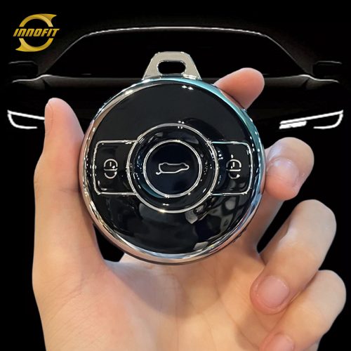 MED1T1-Black-Silver Plating- Car Key Cover For Mercedes-Benz