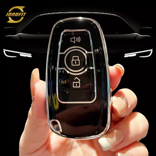 GRB1T1-Black-Silver Plating- غطاء مفتاح السيارة GRB1T1-Black-Silver Plating- غطاء مفتاح السيارة لمحرك جريت وول