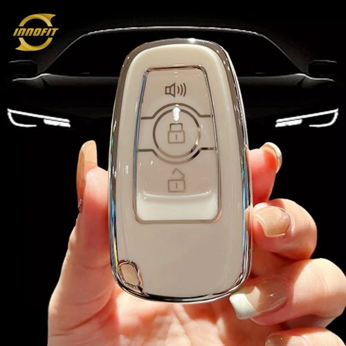 GRB1T1-White-Silver Plating- Car Key Cover For Great Wall Motor