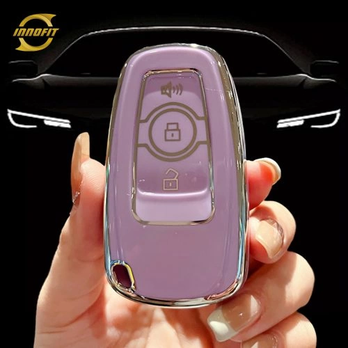 GRB1T1-Purple-Silver Plating- Car Key Cover For Great Wall Motor